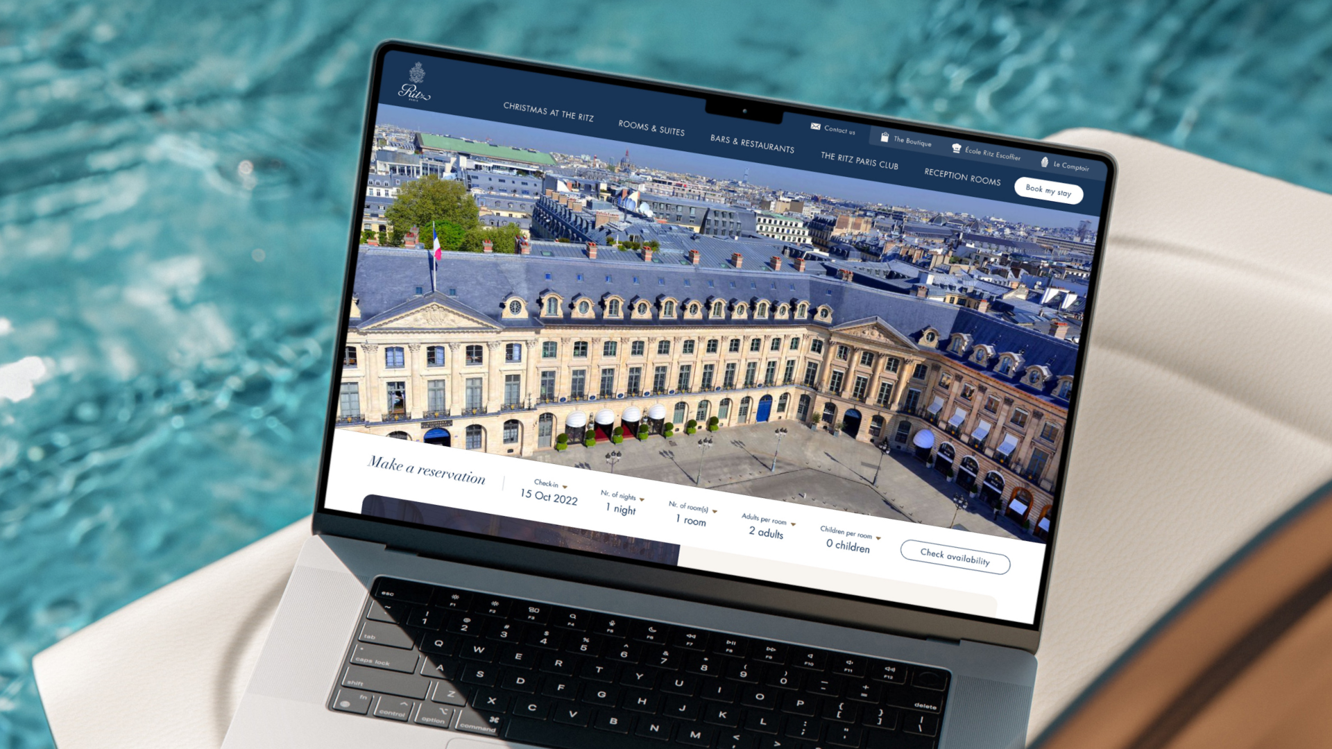 Hero image for The Ritz Paris, Digital transformation of the main website & e-boutique
